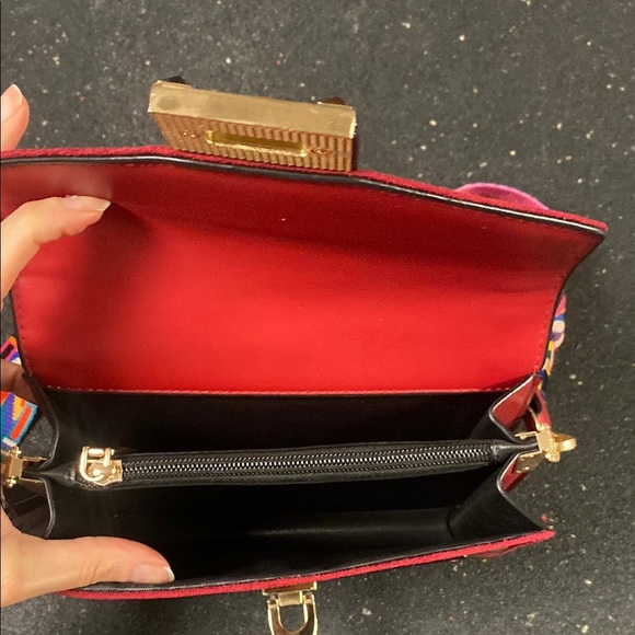 Claudia G Stylish Red Studded Crossbody Purse - Picture 8 of 9